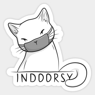 Indoorsy is the new black Sticker